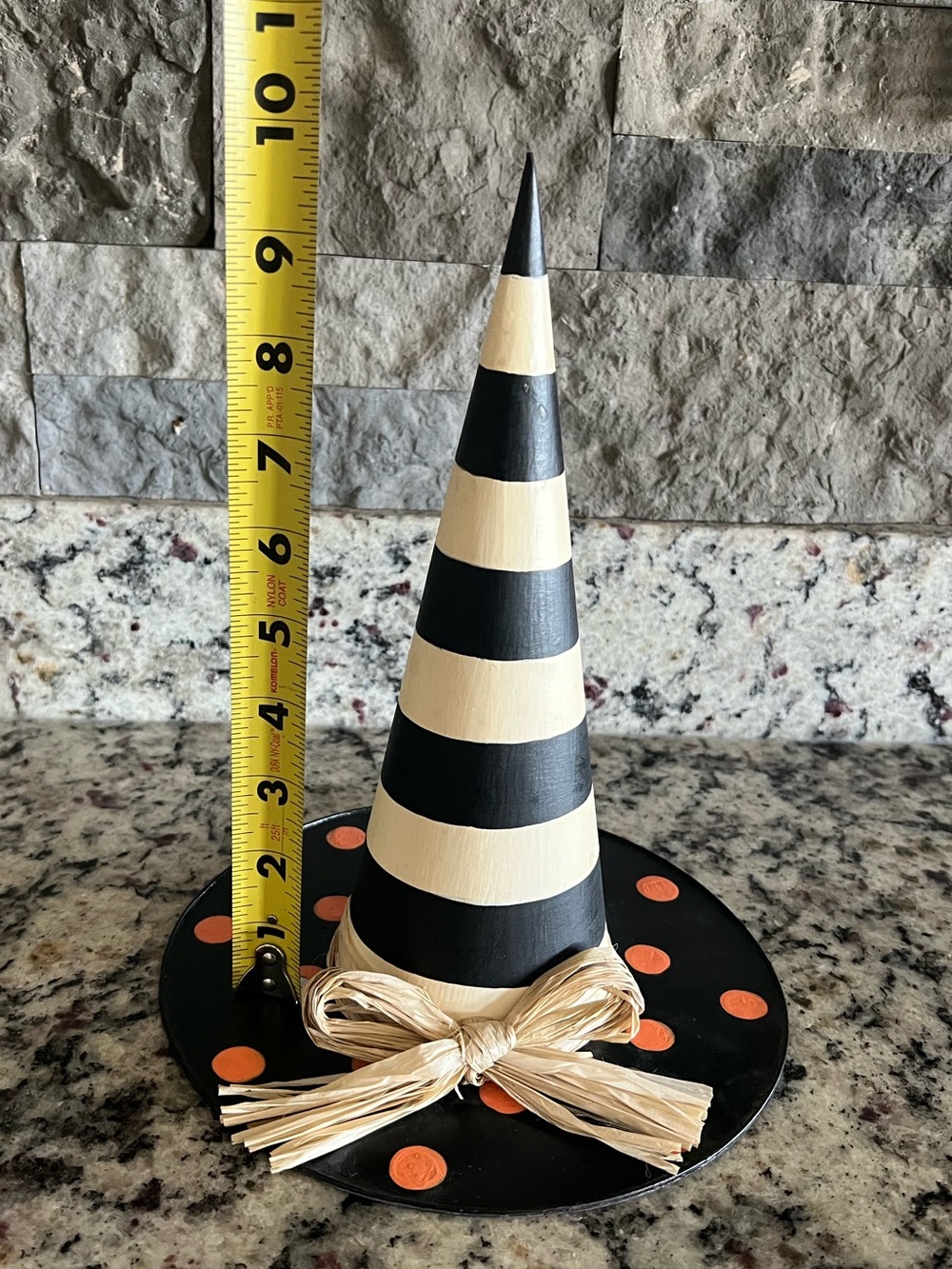 Mackenzie-Childs Good Witch Hat. In very good used condition. 8" dia., 10" tall - Picture 9 of 11